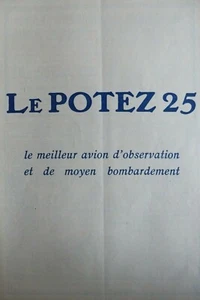1927-28 PUB AEROPLANE HENRY POTEZ 25 AVION OBSERVATION BOMBARDEMENT ORIGINAL AD - Imagen 1 de 1