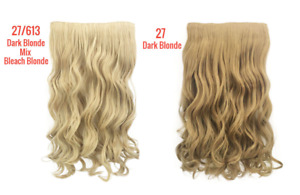24" Blonde U PICK 27/613 or 27 Thick Wavy/Curly ONE PIECE Clip In Hair Extension