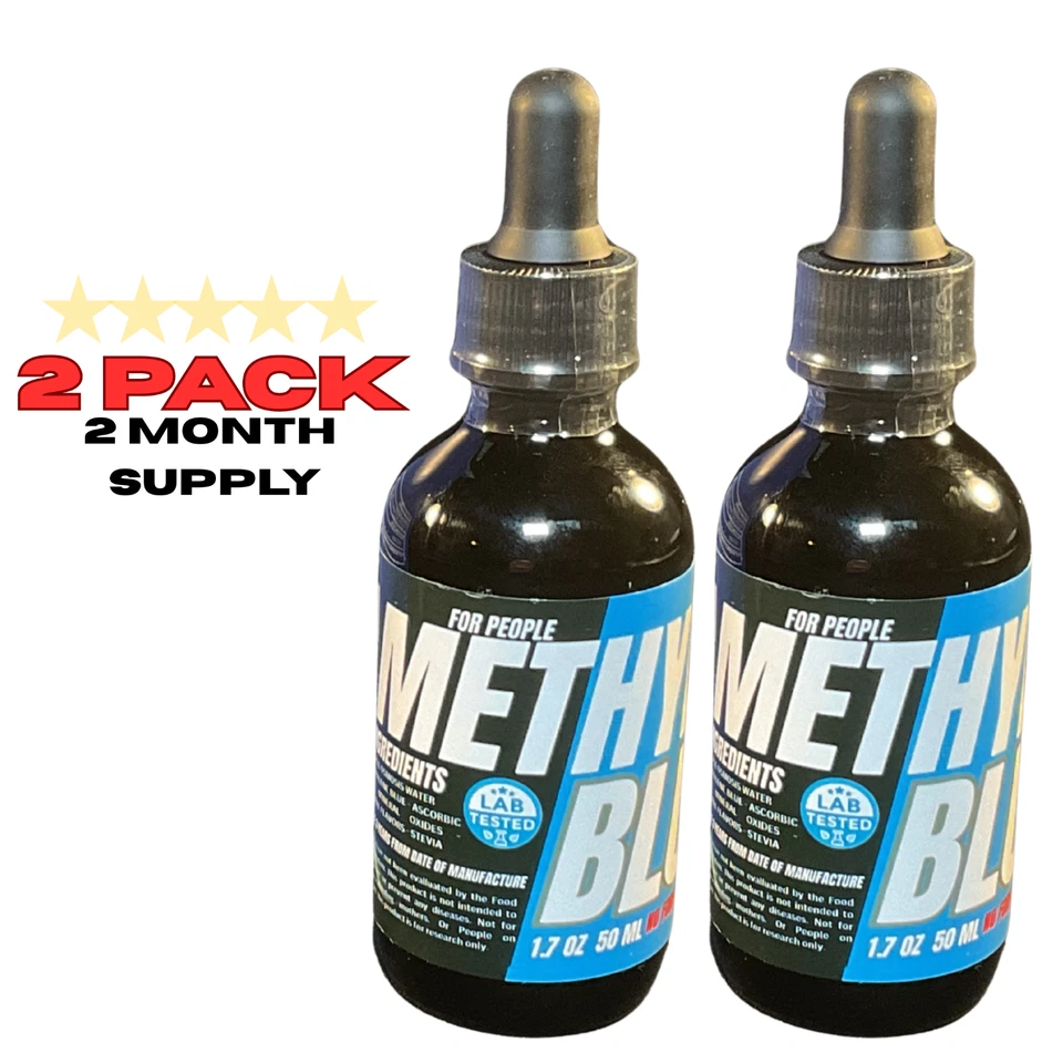 2 pack of Methylene  Blue Pharmaceutical Grade- 1.7 Fl Oz Unflavored - Image 1 of 4