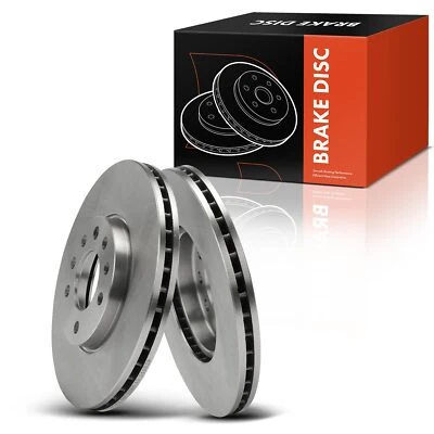 2 件前侧盘式制动转子适用于 Saab 9-5 Saturn L300 2001 - 2005 LW200 LW300 — 第 1/4 张图片