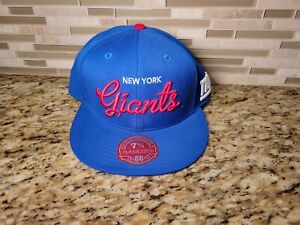 NFL New York Giants Mitchell and Ness Hat Cap Adult Fitted 7 5/8 NEW Football 