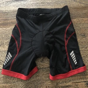 Inoc Mens Bike Shorts Size Medium Black Red Compression Cycling Stretch - Picture 1 of 4