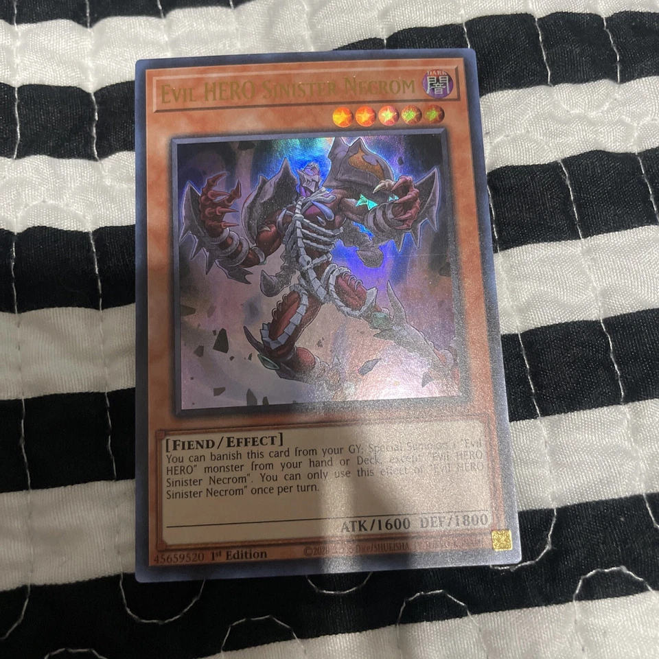 YUGIOH LDS3-EN026 EVIL HERO SINISTER NECROM ULTRA RARE NEAR MINT (NM) - Image 1 of 1