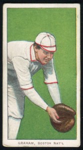 T206 Sweet Caporal 350/30 Peaches Graham Boston National VG-VG/EX No Creases  