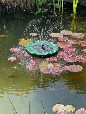 Solar Wasserfontäne "Lilienblatt" Springbrunnen Gartendekoration (R-114) - Bild 1 von 2