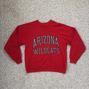 Vintage 80s Artex Arizona Wildcats Crewneck Sweatshirt - BIG LOGO - Red - Large - Picture 1 of 7