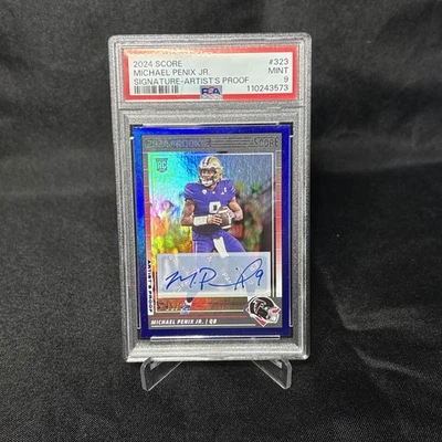 2024 Score - Michael Penix Jr. #323 Artist's Proof Signatures /35 Psa 9 - Image 1 of 3