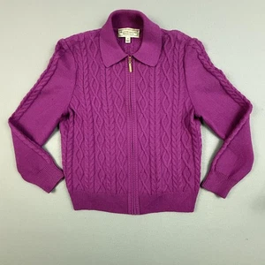 Suéter St. John Sport Essentials para mujer Petite P tejido con cable cuello con cremallera - Imagen 1 de 15