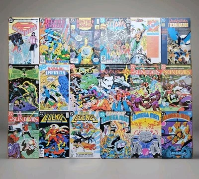 Huge Copper Age Lot Of 20 DC Comic Books High Grade Deathstroke Superman JLA - Image 1 of 4