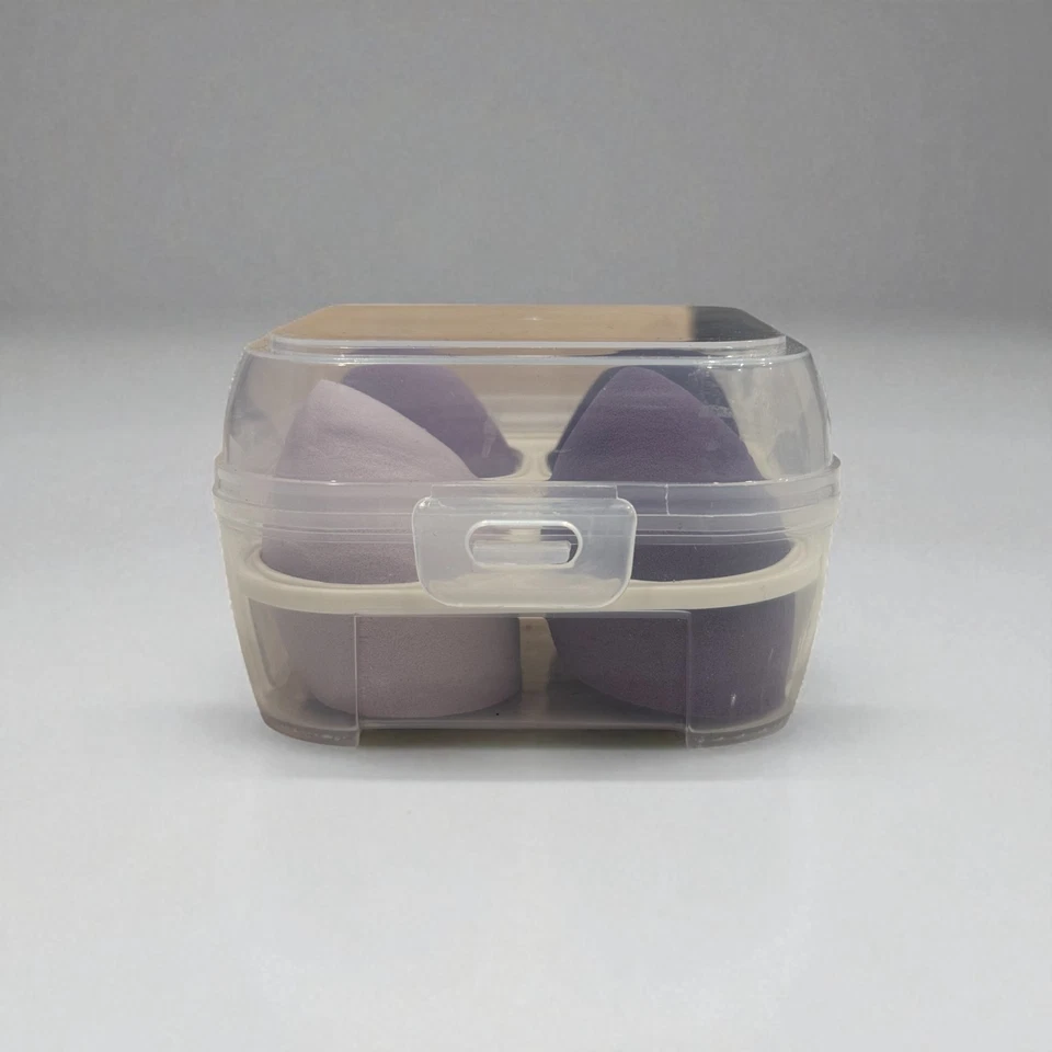 4PC Cosmetic Egg Makeup Sponge Blender Set with Case - Image 1 of 1