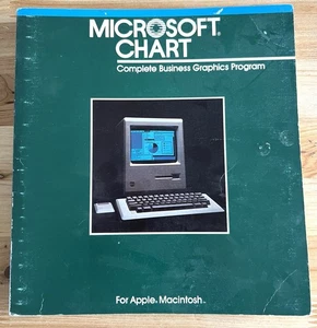 1984 Microsoft CHART Business Graphics Program MANUAL Only, RARE Macintosh 128K - Picture 1 of 9