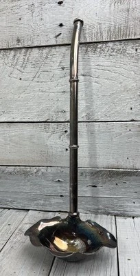 Concha de sopa rara 1960s bambu falso tom prata estilo Maison Jansen 🩶 - Imagem 1 de 4