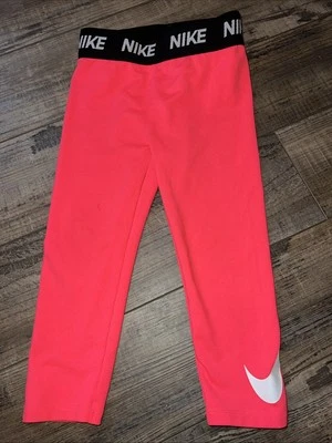 Nike Dri-Fit Leggings Racer Pink Neon Bright Girls 3T - Image 1 of 4