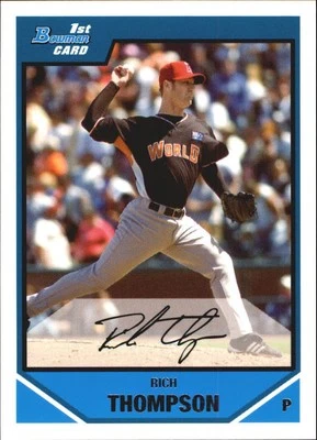 2007 Bowman Draft Future's Game Prospects #BDPP78 Rich Thompson - BB - Image 1 of 2