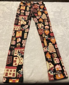 New! LuLaRoe Christmas Leggings Kids Size L/XL 6-10 - Picture 1 of 5