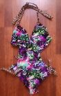 OP Purple Cheetah Animal Mokini Bikini Swimsuit EUC  Size M 