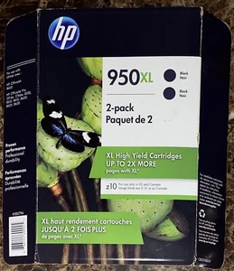 Cartuchos de tinta originales HP 950XL impresoras Officejet Pro negras paquete de 2 EXP septiembre 2018 - Imagen 1 de 3