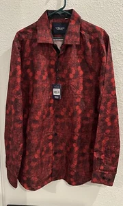 Azaro Uomo Men's Italian Style Long Sleeve Dress Shirt Casual Button Down 3XL - Picture 1 of 6