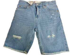 Levi Strauss Youth Boy's Adjustable Waist Distressed Denim Short Sz8 - Picture 1 of 1