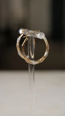 10k Tri Tone Hoops - Image 1 of 2