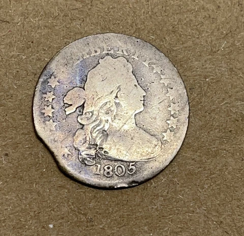 1805 Draped Bust 10c Dime Rare Early Type Coin Cover