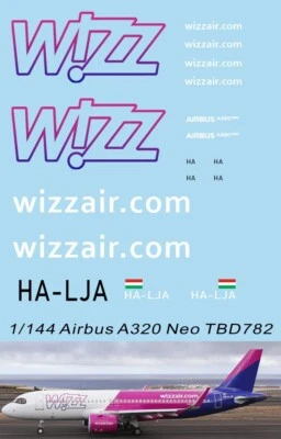 TBDECAL&MODELS 1/144 Decals per Airbus A320 Neo Wizz Air Livery TBD782