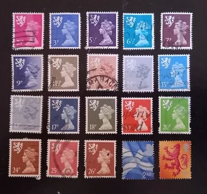 20 different Scotland / Scottish definitive stamps issues (1971-99) - Picture 1 of 1