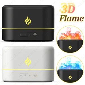 USB Air Humidifier Essential Oil Aroma Diffuser 3D Flame Mist Home Decor 250ml - Picture 1 of 14