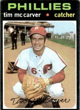 1971 Topps Baseball Tim McCarver Philadelphia Phillies #465 EX