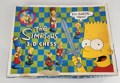 Juego de mesa clásico de ajedrez 3D Los Simpson 1991 vintage Foto 1 de 4