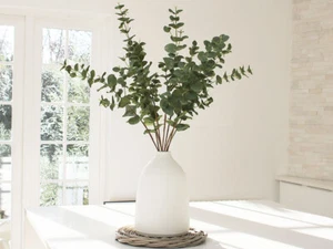 LUXURY 77CM STEM VINTAGE SUMMER ARTIFICIAL EUCALYPTUS FRENCH HOME DECOR  - Picture 1 of 6