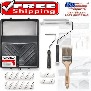 Versatile 8-Piece Paint Roller Kit with Microfiber Covers for All Projects - Picture 1 of 9