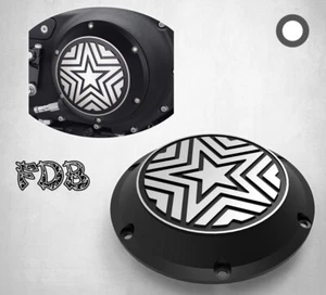 Fit H-D 2004-2019 Sportster XL883 XL1200 Moving Star Contrast Cut Derby Cover - Picture 1 of 8