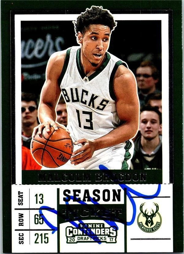 Malcolm Brogdon autographed basketball card 2017 Panini Contenders Ticket #38 - Image 1 of 1