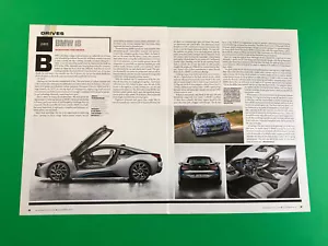 2015 BMW i8 ORIGINAL 2 PAGE ROAD TEST VINTAGE PRINT AD ARTICLE - Bild 1 von 1