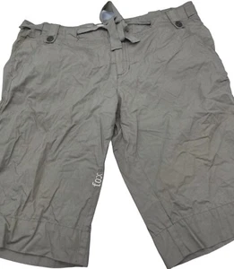 fox girls bermuda mom shorts kaki knee high cotton pocket zipper size 9 READ - Picture 1 of 10