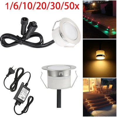 Lot de 1 à 50 projecteurs encastrés au sol LED RGBW/RGB/blanc chaud éclairage encastré terrasse spot - Photo 1/4