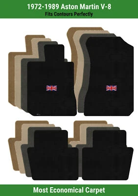 Alfombrillas delanteras y traseras Lloyd Velourtex para Aston Martin V-8 72-89 con bandera británica Foto 1 de 4