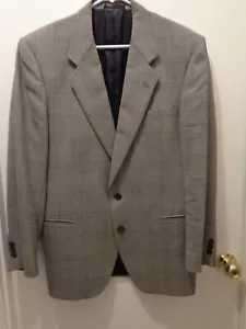 Terzo Uomo Italy Wool Men's 2 Button Sport Coat Size 38 Black Check - Picture 1 of 2