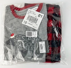 NEW (Sealed Package) Eddie Bauer Boys Quest Fleece Bear Pajama Set XS (5/6) - Picture 1 of 2