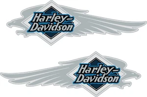 Fits Harley Davidson Fuel Tank Motorcycle Vinyl Decals (Set of 2) Softail FXSTC - Picture 1 of 1