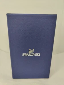 Swarovski Empty Presentation Gift Box Blue Swan Logo - Jewelry Packaging Storage - Picture 1 of 9