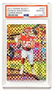 2017 Panini Select PATRICK MAHOMES #29/75 Field Level Copper Prizm Rookie PSA 10