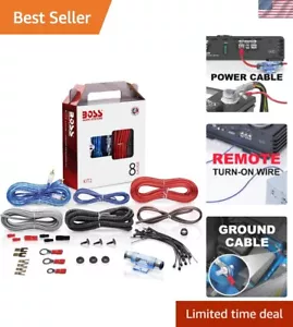 8 Gauge Complete Car Amplifier Installation Wiring Kit with Power Cables, Gro... - Picture 1 of 8