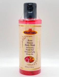 Khadi Natural Rose & Honey Body Wash Soft Smooth & Hydrate Skin 7oz SEALED! 6/25 - Picture 1 of 2