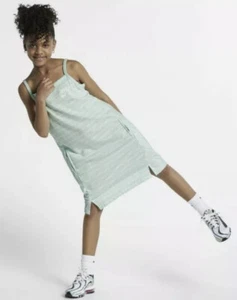 Nike Sportswear Striped Tee Dress w/Straps Girl’s Size Xlarge AQ9163-336 NWT - Picture 1 of 6