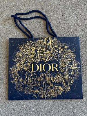 Authentic Christian Dior Shopping Bag Paper Bag Gift Bag Empty Holiday Edition