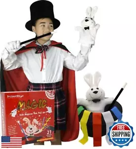 BrilliantMagic Kids Magician Role Play Set Contains Magic Top Hat Magic Wand - Picture 1 of 5