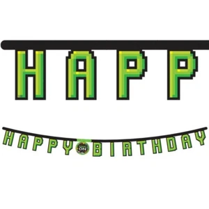 Game On Party Supplies Jointed Banner Boy Birthday Video Games Gaming Controller - Picture 1 of 1