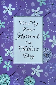 Loving FATHER'S DAY Card FOR HUSBAND, From Luckiest Woman by Bella Greetings + ✉ - Picture 1 of 4